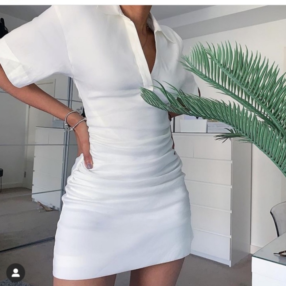 Zara Rustic Ruched dress